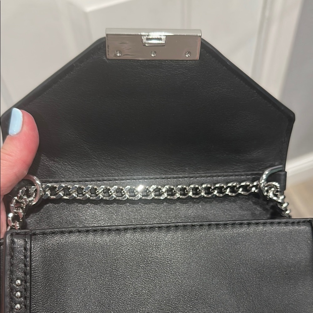 Michael Kors Mini Black and Silver Bag with Chain Details - Picture 8 of 8